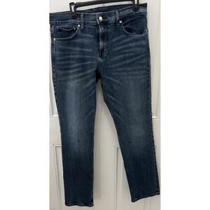 Calvin Klein Jeans Mens 32x30 Blue Straight Leg Stretch Classic Denim Dark Wash